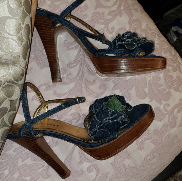 Sexy Denim Platform High Heels (Vintage) - Picture 14 of 15